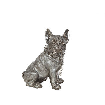 Prydnadsfigur Romimex Silvrig Harts Hund 24 x 29 x 17 cm