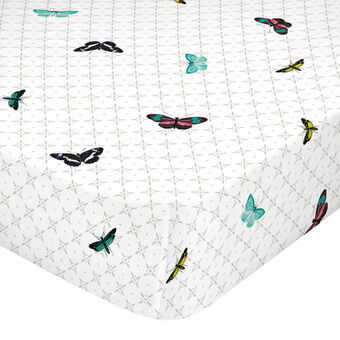 Inpassat underlakan HappyFriday Birds of paradise Multicolour 140 x 200 x 32 cm 