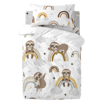 Täckslagsset HappyFriday Moshi Moshi Sleepy Sloth Multicolour Babysäng 2 Delar