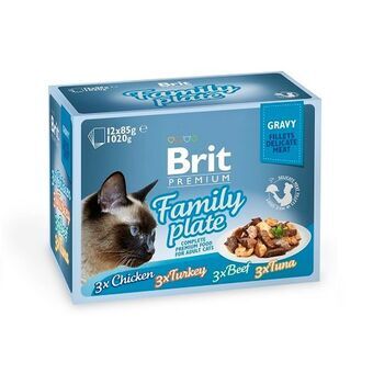 Kattmat Brit Pouch Gravy Tonfisk Kalkon Kalvkött 12 x 85 g