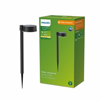 Solcellsdriven trädgårdspinne Philips Vynce 1,5 W 11,2 x 14,2 x 54 cm Svart Plast Rund (2700 K) (Varmvit) (1 antal)