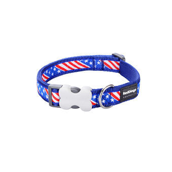 Hundhalsband Red Dingo US Flag 20-32 cm Blå