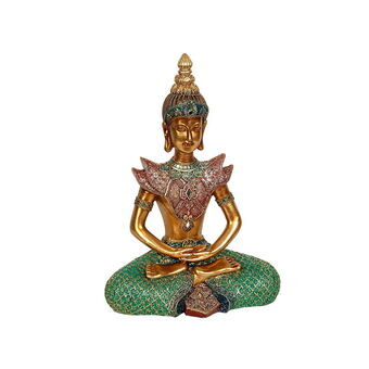 Prydnadsfigur Romimex Gyllene Harts Buddha 21 x 29 x 11 cm