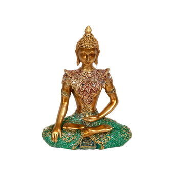 Prydnadsfigur Romimex Gyllene Harts Buddha 16 x 22 x 8 cm