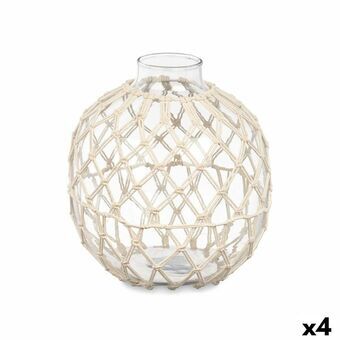 Dekorationsboll Vit Transparent 21 x 23 cm (4 antal)