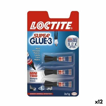 Omedelbar vidhäftning Loctite Super Glue-3 Mini (12 antal)