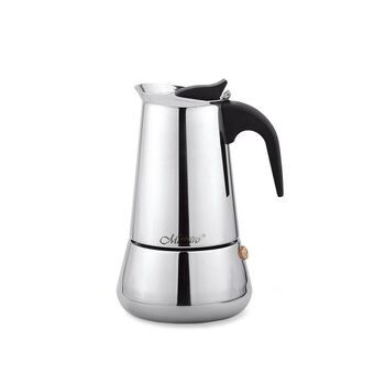 Italiensk Kaffepanna Feel Maestro MR-1660-6 Svart Silvrig Rostfritt stål 18/10 300 ml 6 Koppar