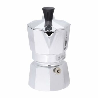 Italiensk Kaffepanna Bialetti Moka Express Silvrig Aluminium Metall 60 ml 1 Kopp