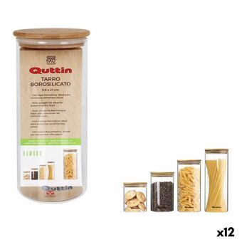 Burk Quttin Bamboo Borosilikatglas Silikon 1,25 L 10,2 x 22,8 cm (12 antal) (9,5 x 21 cm)