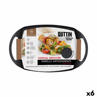 Slät grillplatta Quttin 36 x 22,5 x 1,6 cm (6 antal)