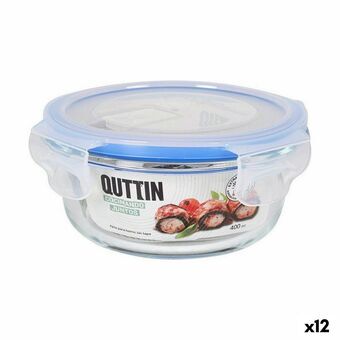 Rund matlåda med lock Quttin Transparent 400 ml Ø 13,5 x 6 cm (12 antal)