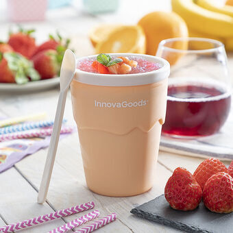 Kopp för att göra glass och slushie med recept Frulsh InnovaGoods