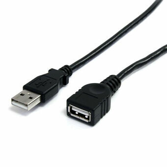 USB-kabel Startech USBEXTAA10BK Svart