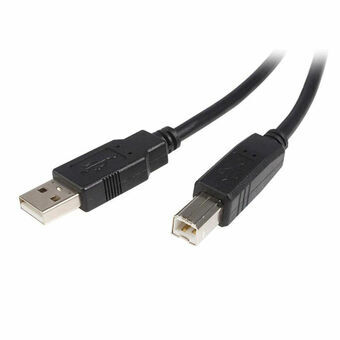 USB A till USB B Kabel Startech USB2HAB5M            Svart