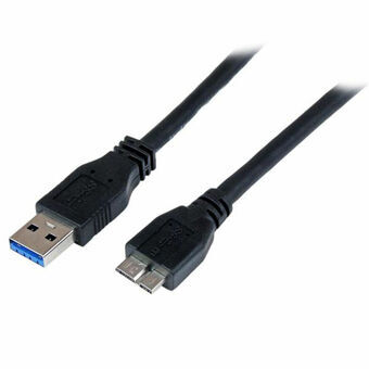 USB-kabel till mikro-USB Startech USB3CAUB1M           Svart