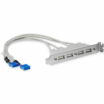 Väggfäste NanoBracket Startech USBPLATE4 USB 2.0 Vit