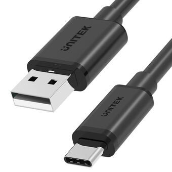 USB-C-kabel till USB Unitek Y-C480BK Vit 25 cm