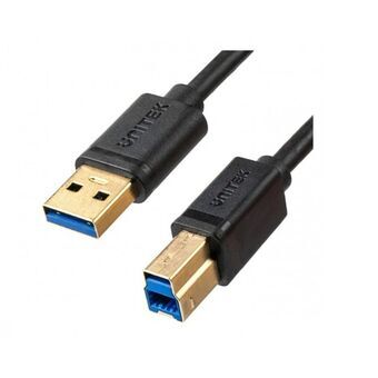 USB 3.0 A till USB B Kabel Unitek C14095BK-2M Svart 2 m