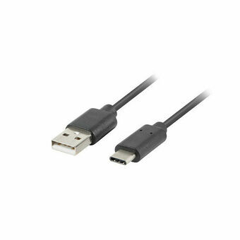 USB A till USB C Kabel Lanberg CA-USBO-31CU-0018-BK Svart 1,8 m