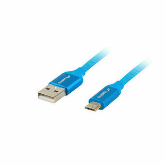 USB-kabel till mikro-USB Lanberg CA-USBM-20CU-0010-BL 1 m Blå