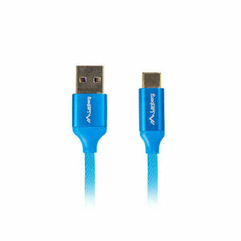 USB A till USB C Kabel Lanberg CA-USBO-22CU-0005-BL Blå Quick Charge 3.0 50 cm