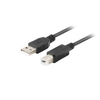 USB A till USB B Kabel Lanberg CA-USBA-15CU-0010-BK Svart 1 m