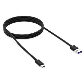 USB A till USB C Kabel Krux KRX0054 Svart 1,2 m