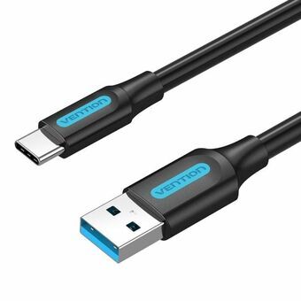 USB A till USB-C Kabel Vention COZBC Svart 25 cm