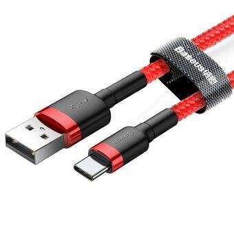 USB A till USB C Kabel Baseus Cafule Röd 24 2 m