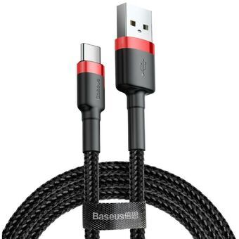 USB A till USB C Kabel Baseus Cafule Svart 2 m