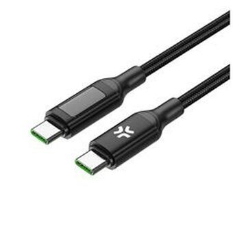 USB-C-kabel Celly USBCUSBC100WLED Svart