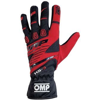 Karting Gloves OMP KS-3 Röd/Svart XL