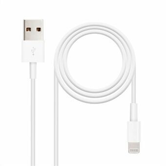 Data-/laddningskabel med USB NANOCABLE 10.10.0400 Vit 50 cm (1 antal)