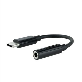 USB C till Jack 3.5 mm Adapter NANOCABLE 10.24.1205 Svart