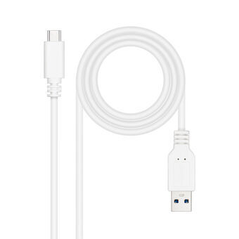 USB-C-kabel till USB NANOCABLE 10.01.4000-W Vit Svart 50 cm