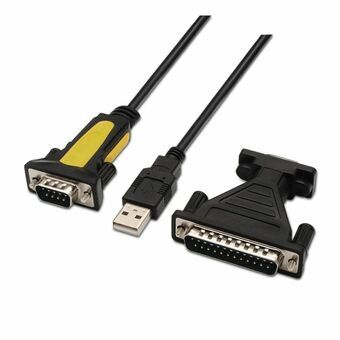 Data-/laddningskabel med USB Aisens A104-0039 Svart 1,8 m