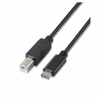 USB-C till USB B Kabel Aisens A107-0053 1 m Svart