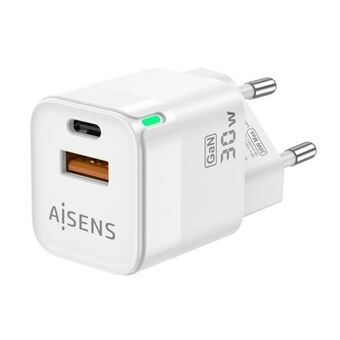 USB-kabel Aisens ASCH-30W2P004-W Vit