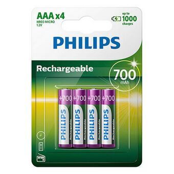 Laddningsbara Batterier Philips R03B4A70/10 700 mAh 1,2 V