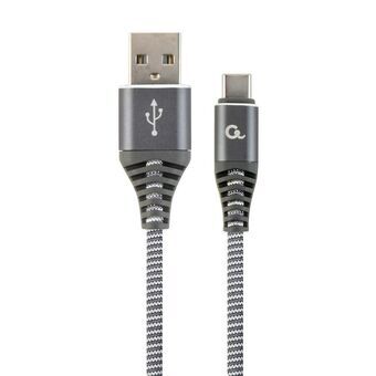 USB A till USB C Kabel GEMBIRD CC-USB2B-AMCM-1M-WB2 Grå Vit/Grå 1,8 m