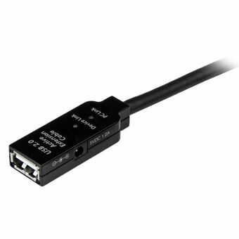 USB-kabel Startech USB2AAEXT 15 m Svart