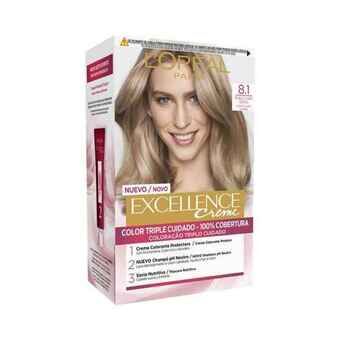 Permanent färg Excellence L\'Oreal Make Up Ljust askblont Nº 8,1