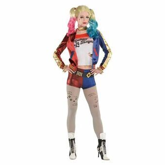 Maskeraddräkt vuxna Harley Quinn Suicide Squad 4 Delar