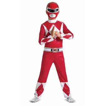 Maskeraddräkt för barn Power Rangers Mighty Morphin Röd 2 Delar