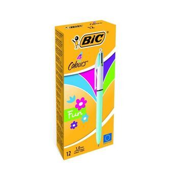 Penna för flytande bläck Bic 982870 1 mm 0,32 mm Grön Multicolour Turkos (12 antal)