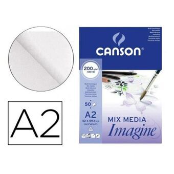 Ritblock Canson C200006003 Vit A2 Papper 50 Blad 120 g/m²