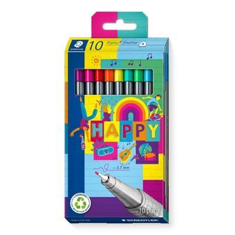 Tuschpennor Staedtler Triplus Fineliner 334 10 Delar Multicolour