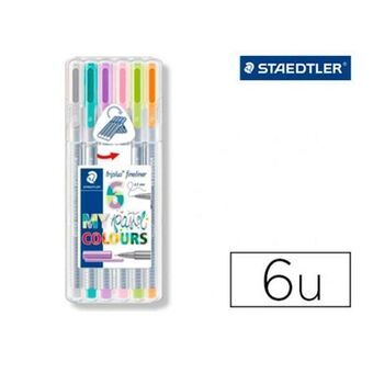 Tuschpennor Staedtler 334 SB6CS1 (6 antal)