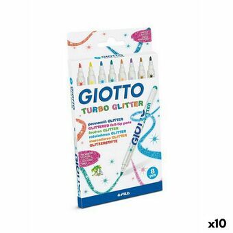 Tuschpennor Giotto Turbo Glitter Multicolour (10 antal)