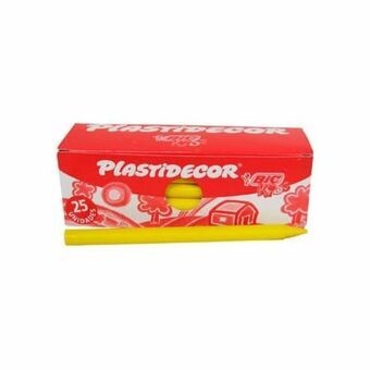 Tjocka färgpennor Plastidecor 816971 Gul Plast 25 Delar